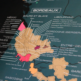 1020 Degustations Scratch Wine Map - France