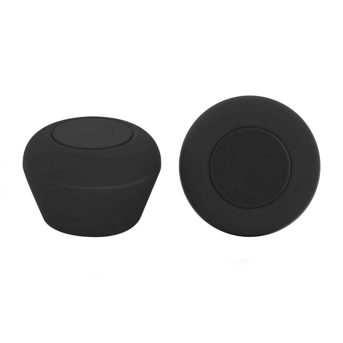 Pulltex Silicone Champagne & Sparkling Wine Bottle Stopper - Black - Set of 2