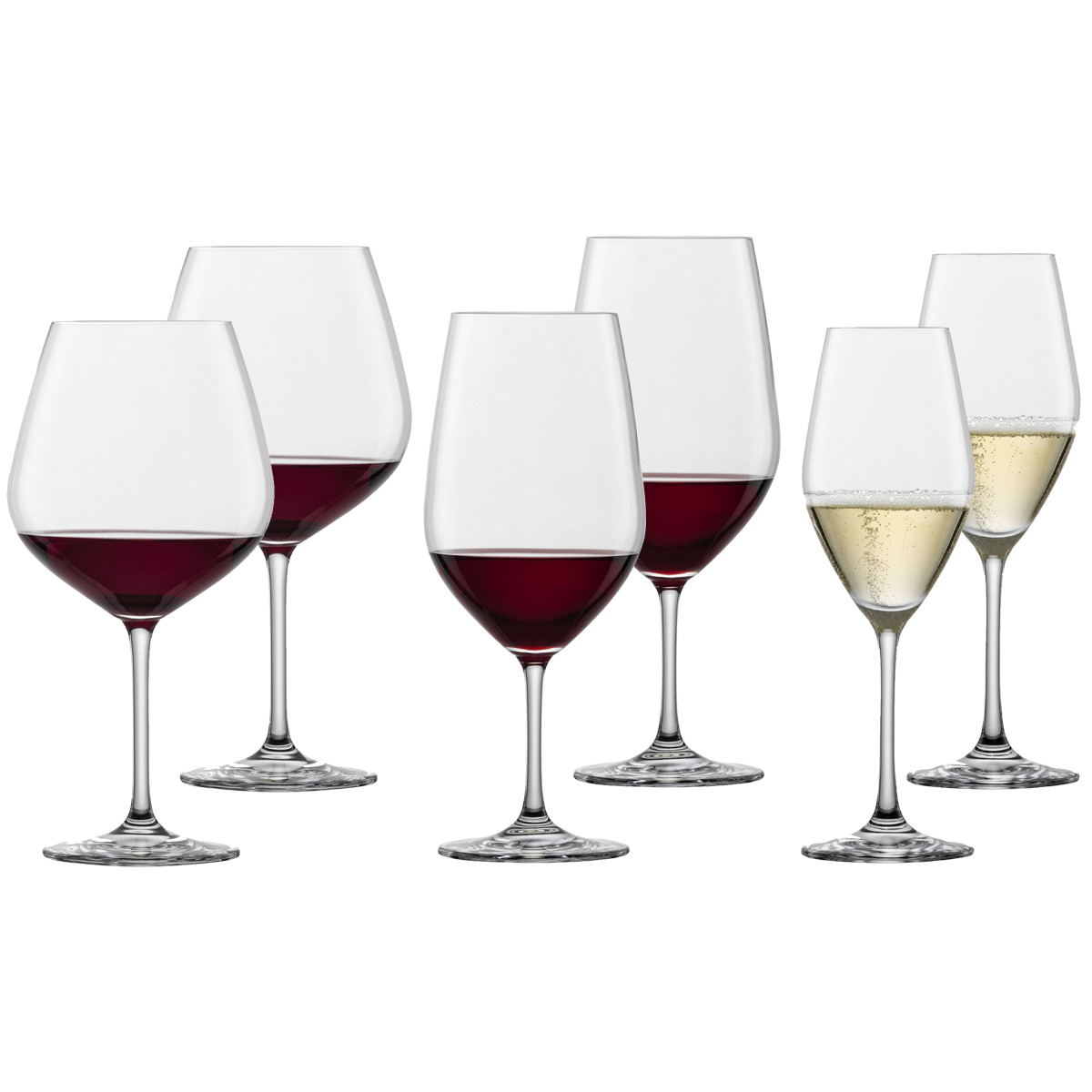 Schott Zwiesel Vina Large Bordeaux, Large Burgundy & Champagne - Set of 6