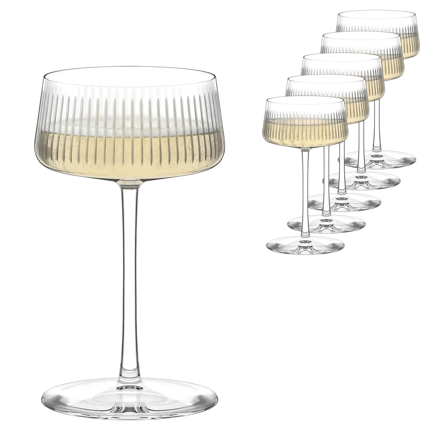 SoHo Flute Da Champagne In Vetro Soffiato A Mano – Set Da 2, 200 Ml, Finitura Bronzo, Anton Studio Designs