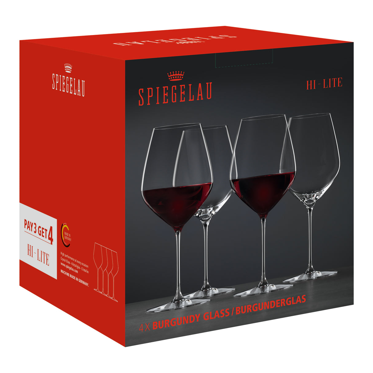Spiegelau Hi-Lite Burgundy Glass - Pay 3 Get 4