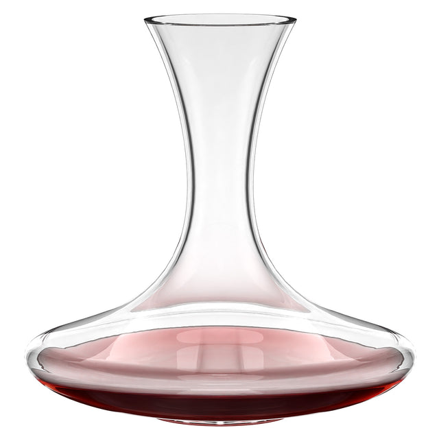 The Stölzle Classic Mouth-Blown Red Wine Decanter 750ml features a wide base and narrow neck, offering elegant crystal design to enhance your wine experience.