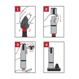 Peugeot Elis Touch Stainless Steel Rechargeable Electric Corkscrew - Carbon Finish