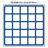 Fries Glass Washer Tray 500 x 500mm - 25 Glasses - 90mm Cell