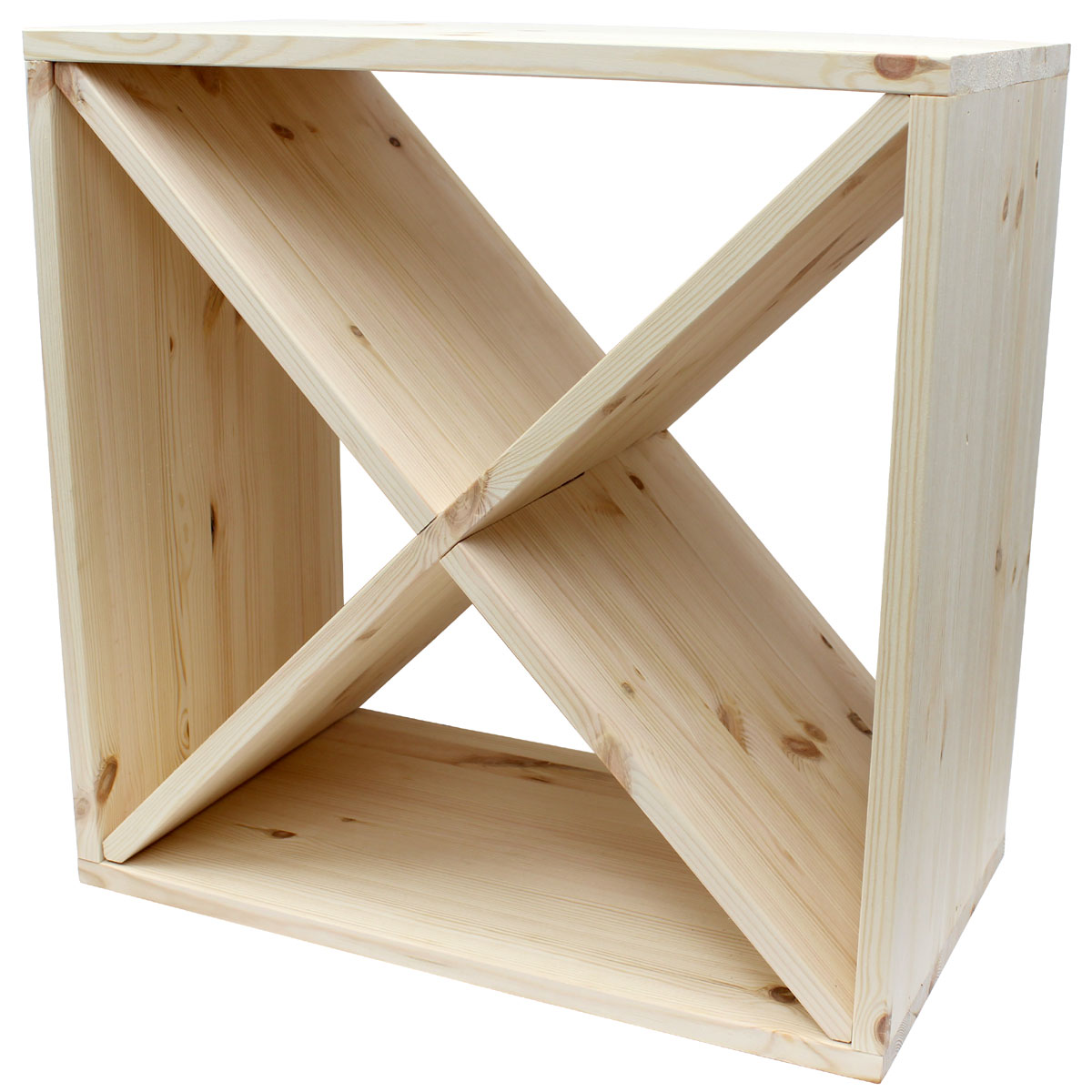 Pine Wooden Wine Rack - Cellar Cube - 96 Bottles - 298mm Deep - Set of 4