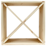 Pine Wooden Wine Rack - Cellar Cube - 96 Bottles - 298mm Deep - Set of 4