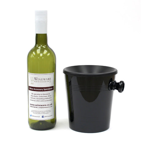 Mini/Individual Black Plastic Wine Spittoon 1L - Black Funnel