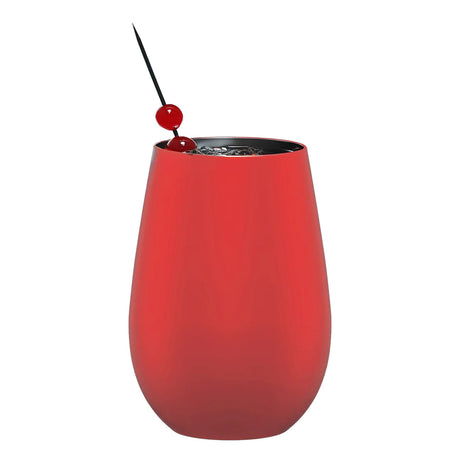 Stolzle Elements Red & Black Water/Mixer Tumbler Glass 465ml - Set of 6