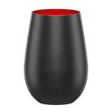 Stolzle Elements Black & Red Water/Mixer Tumbler Glass 465ml - Set of 6