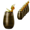 Stolzle Twister Black & Gold Water / Mixer Tumbler Glass 465ml - Set of 6