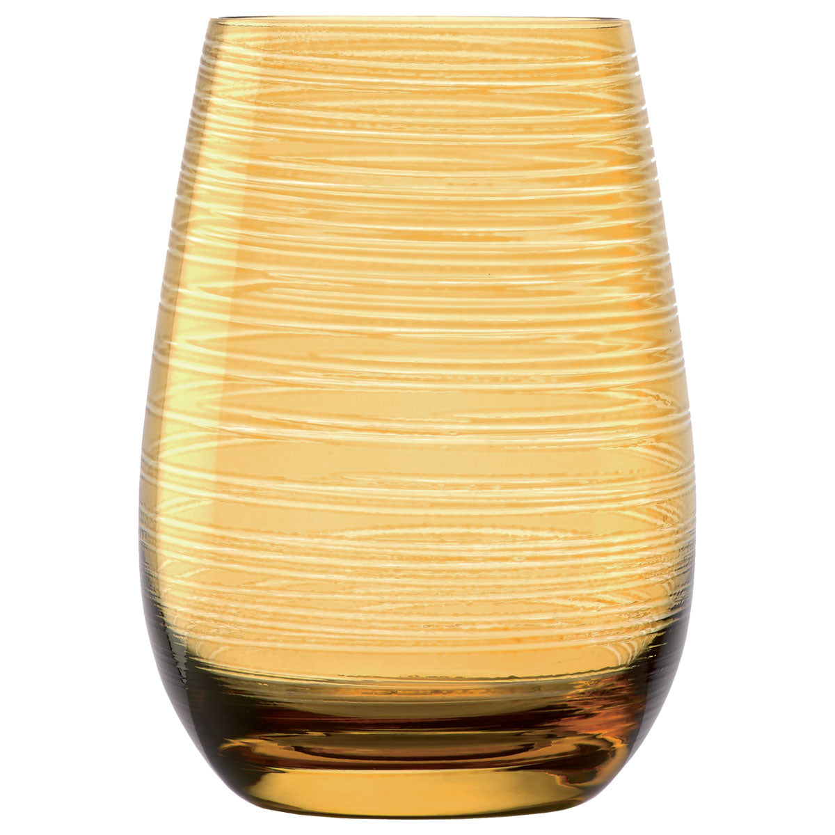 Stolzle Twister Amber Water / Mixer Tumbler Glass 465ml - Set of 6