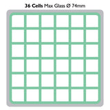 Fries Glass Washer Tray 500 x 500mm - 36 Glasses - 74mm Cell