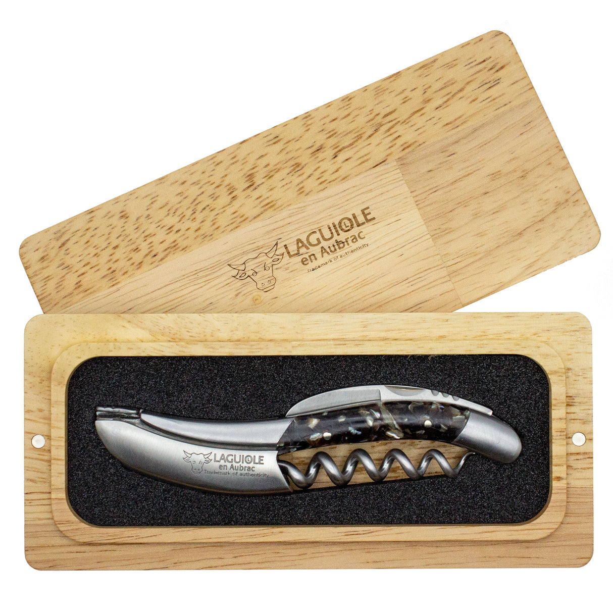 Laguiole en Aubrac Sommelier Corkscrew Pearl Mussel & Abalone Shell Handle