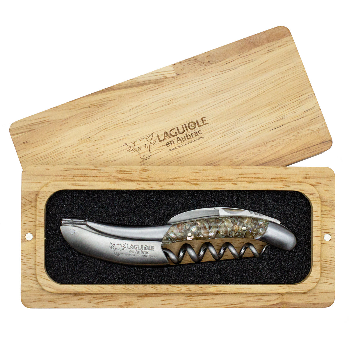 Laguiole en Aubrac Sommelier Corkscrew Abalone Shell Handle – Wineware ...