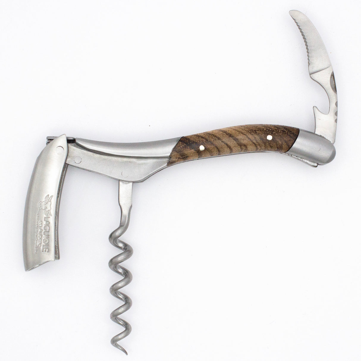 Laguiole en Aubrac Sommelier Corkscrew Zebrano Wood Handle