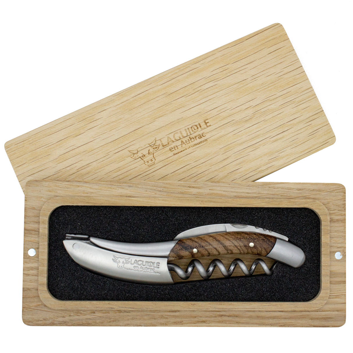 Laguiole en Aubrac Sommelier Corkscrew Zebrano Wood Handle