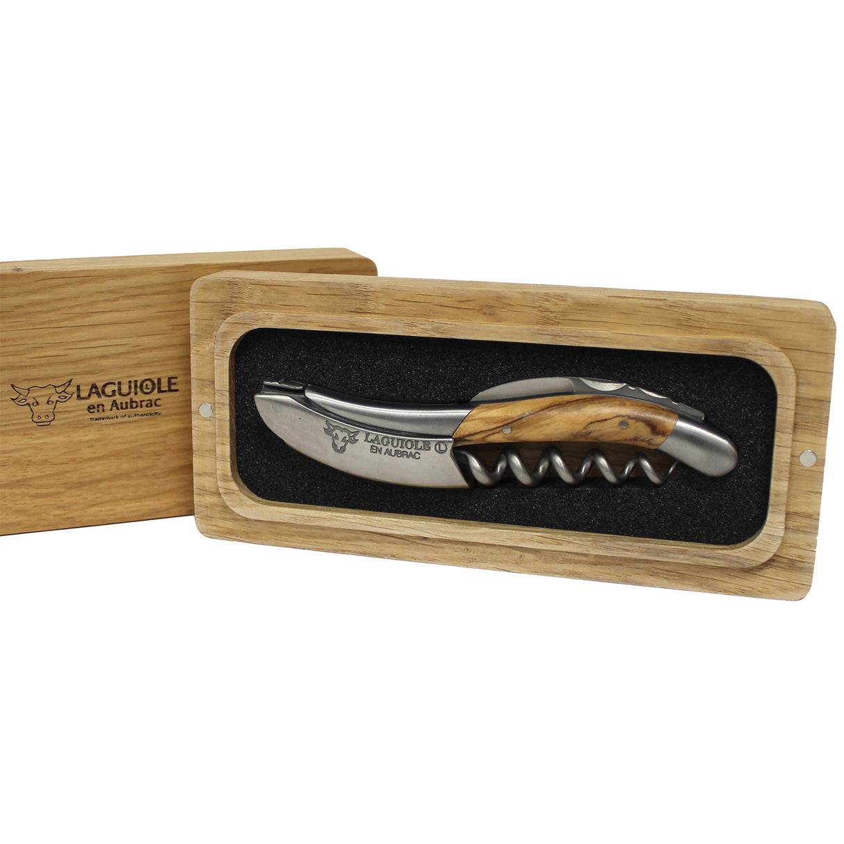 Laguiole en Aubrac Sommelier Corkscrew Olive Wood Handle