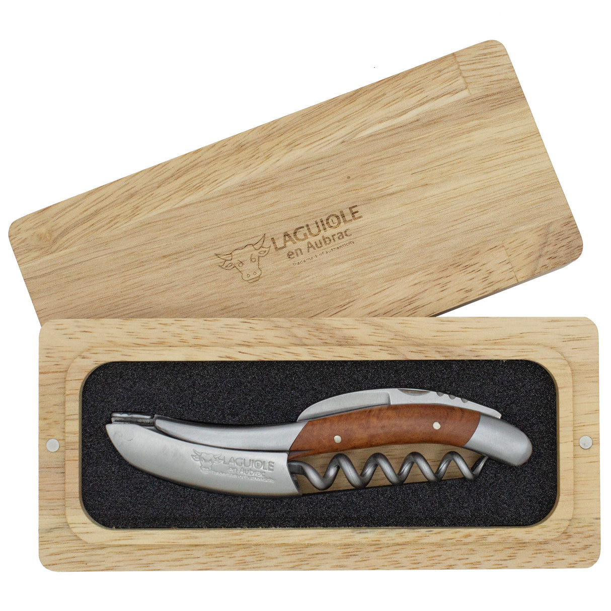 Laguiole en Aubrac Sommelier Corkscrew Briar Root Wooden Handle