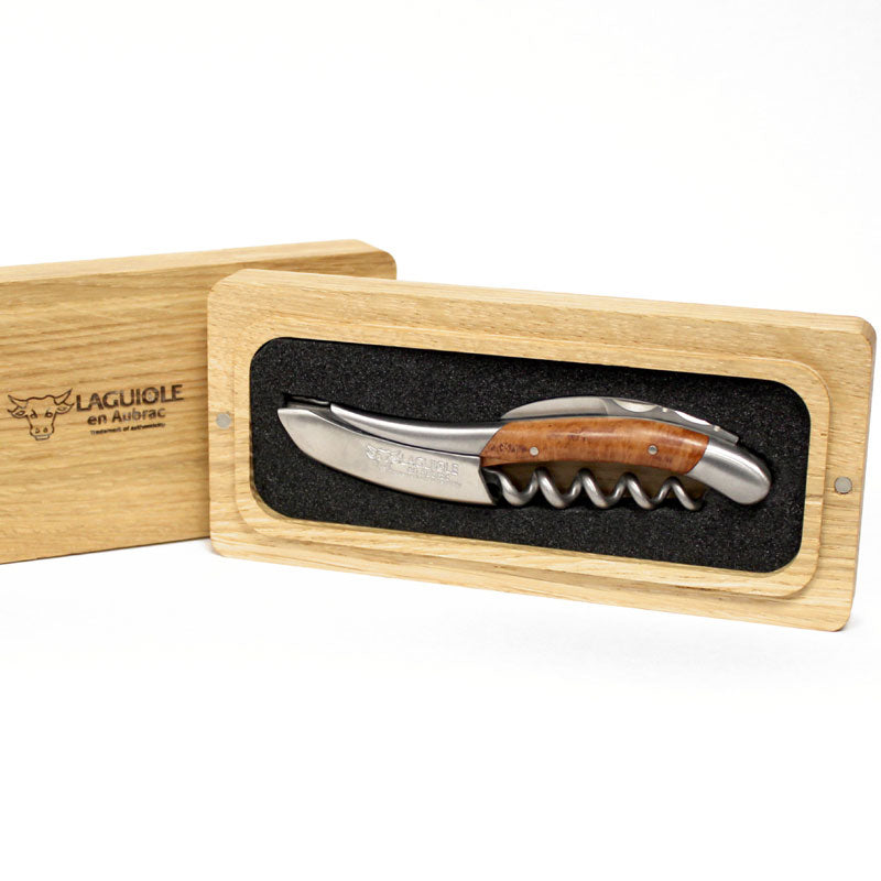 Laguiole en Aubrac Sommelier Corkscrew Briar Root Wooden Handle