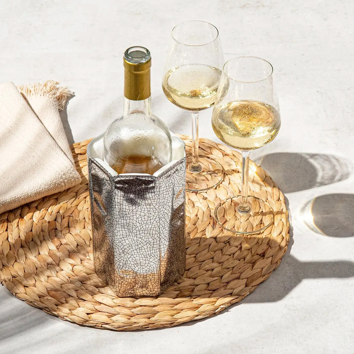 Vacu Vin Rapid Ice Wine Cooler Sleeve - Silver