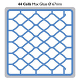 Fries Glass Washer Tray 500 x 500mm - 44 Glasses - 67mm Cell