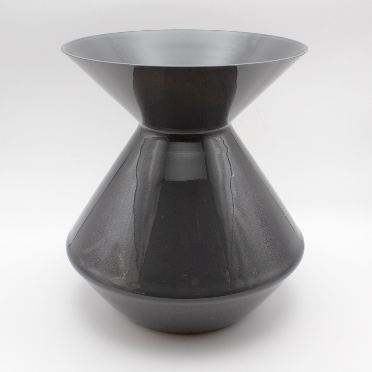 Black spittoon on a white background