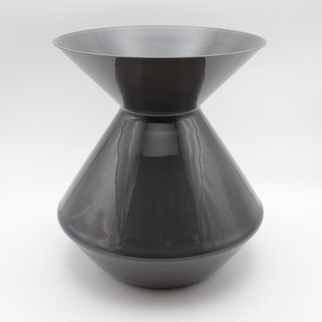 Black spittoon on a white background