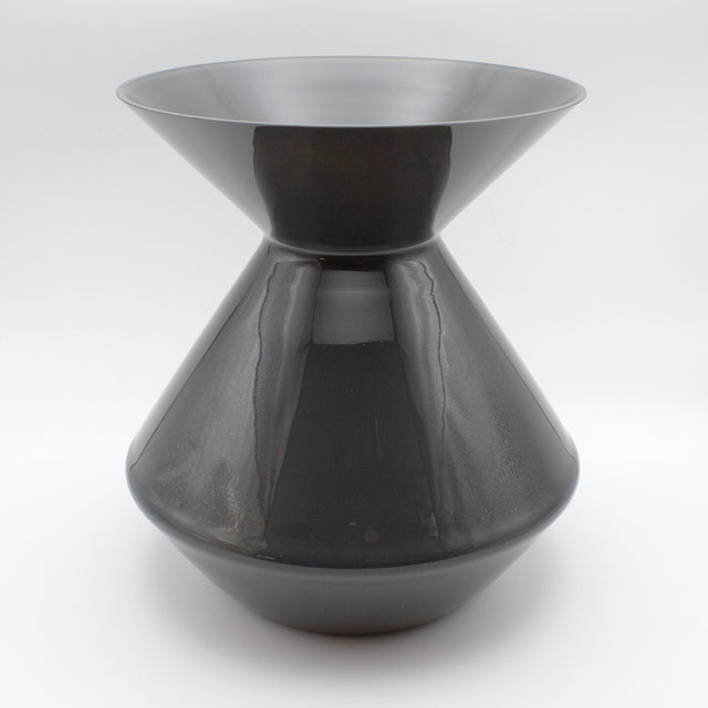Black spittoon on a white background