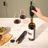 Vacu Vin Electric Wine Saver (inc 2 Stoppers) - Black