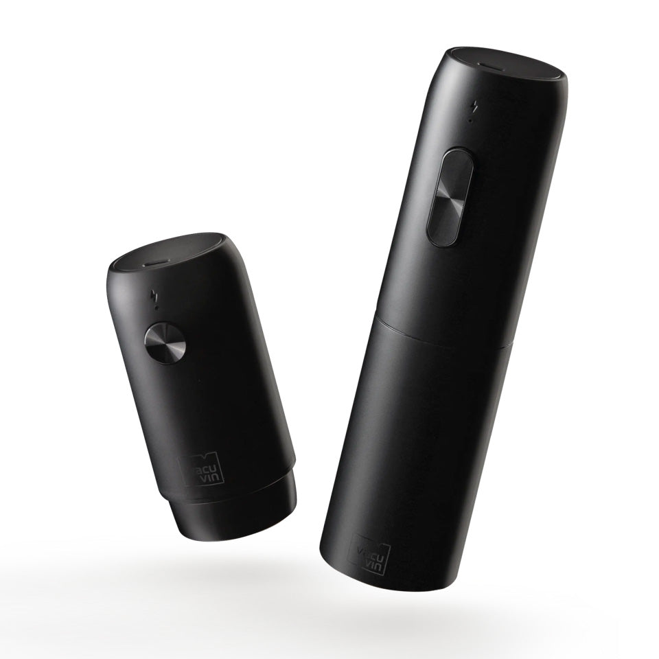 Vacu Vin 2-Piece Electric Wine Set - Wine Saver & Corkscrew - Black