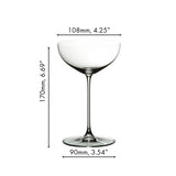 Riedel Restaurant Veritas Champagne Coupe / Saucer / Cocktail / Martini Glass 240ml - 0449/09 - Set of 6