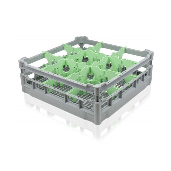 Fries Glass Washer Tray 500 x 500mm - 9 Glasses - 150mm Cell