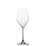 Set of 6 Lehmann Glass Absolus Champagne/Sparkling Wine Glasses (200ml) made from lead-free crystal, each with a long stem and wide bowl, stand upright against a plain white background.