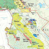 De Long’s Wine Map of California - Wine Regions