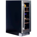 Dunavox Flow 17 Bottle 2-Temperature Built-In Undercounter Wine Cabinet - Stainless Steel DAUF-17.58DSS