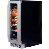 Dunavox Flow 19 Bottle Single Temperature Built-In Undercounter Wine Cabinet - Stainless Steel DAUF-19.58SS