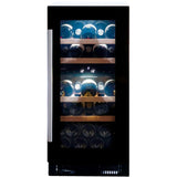 Dunavox Flow 32 Bottle 2-Temperature Built-In Undercounter Wine Cabinet - Black DAUF-32.78DB