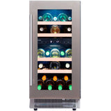 Dunavox Flow 32 Bottle 2-Temperature Built-In Undercounter Wine Cabinet - Stainless Steel DAUF-32.78DSS