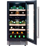 Dunavox Flow 32 Bottle 2-Temperature Built-In Undercounter Wine Cabinet - Stainless Steel DAUF-32.78DSS