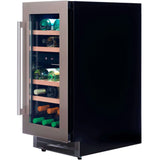 Dunavox Flow 32 Bottle 2-Temperature Built-In Undercounter Wine Cabinet - Stainless Steel DAUF-32.78DSS
