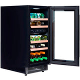 Dunavox Flow 32 Bottle 2-Temperature Built-In Undercounter Wine Cabinet - Stainless Steel DAUF-32.78DSS