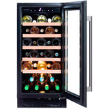 Dunavox Flow 32 Bottle Single Temperature Built-In Undercounter Wine Cabinet - Black DAUF-32.83B