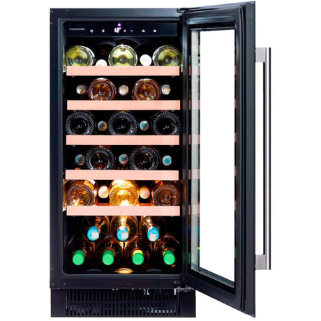 Dunavox Flow 32 Bottle Single Temperature Built-In Undercounter Wine Cabinet - Black DAUF-32.83B