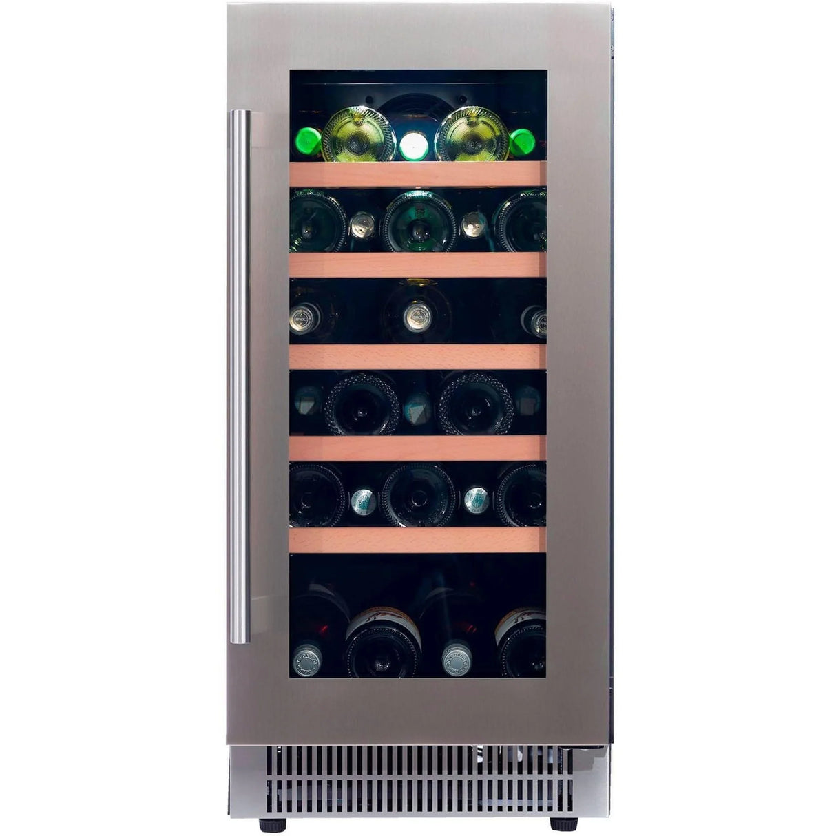 Dunavox Flow 32 Bottle Single Temperature Built-In Undercounter Wine Cabinet - Stainless Steel DAUF-32.83SS