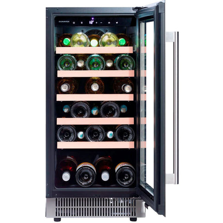 Dunavox Flow 32 Bottle Single Temperature Built-In Undercounter Wine Cabinet - Stainless Steel DAUF-32.83SS