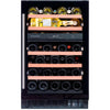Dunavox Flow 38 Bottle 2-Temperature Built-In Undercounter Wine Cabinet - Black DAUF-38.100DB