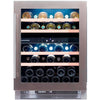Dunavox Flow 39 Bottle 2-Temperature Built-In Undercounter Wine Cabinet - Stainless Steel DAUF-39.121DSS