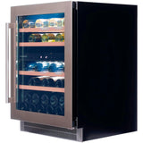 Dunavox Flow 39 Bottle 2-Temperature Built-In Undercounter Wine Cabinet - Stainless Steel DAUF-39.121DSS