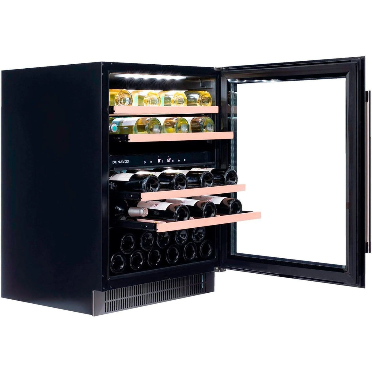 Dunavox Flow 39 Bottle 2-Temperature Built-In Undercounter Wine Cabinet - Stainless Steel DAUF-39.121DSS