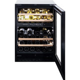 Dunavox Flow 45 Bottle 2-Temperature Built-In Undercounter Wine Cabinet - Black DAUF-45.125DB.TO